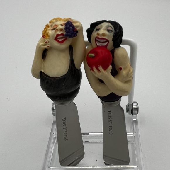 Boston Warehouse Other - Boston Warehouse Butter Spread Knives Bathing Beauties 1997‎ Grape Apple Kitch